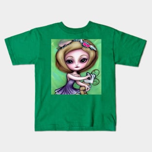 Girl with a toy Kids T-Shirt